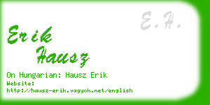 erik hausz business card